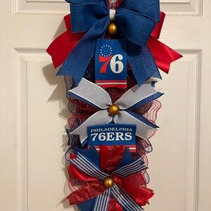 Philadelphia 76ers Themed Ribbon Decor